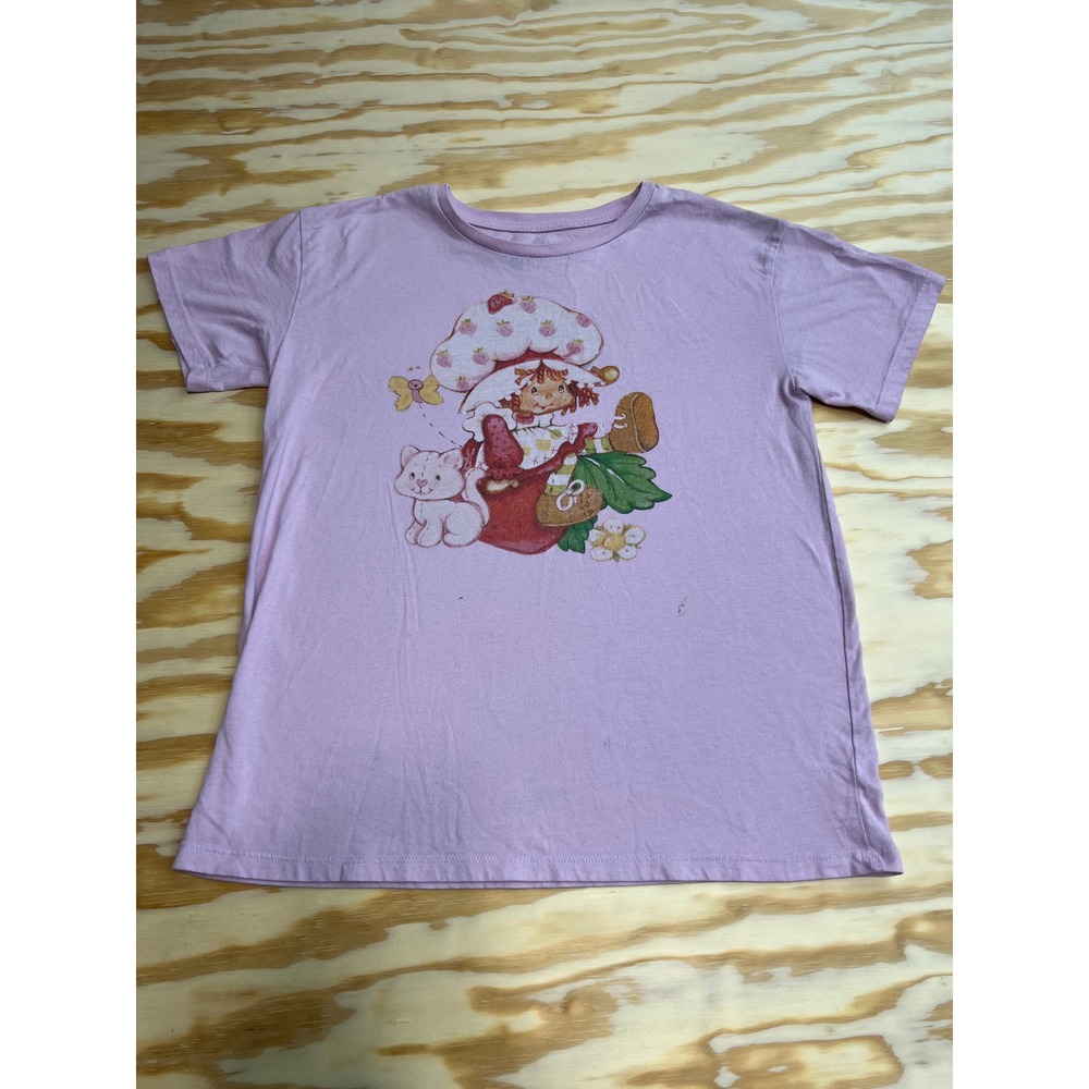 Strawberry Shortcake Graphic Tee Lavender Purple Girls XL 14/16 Mad Engine